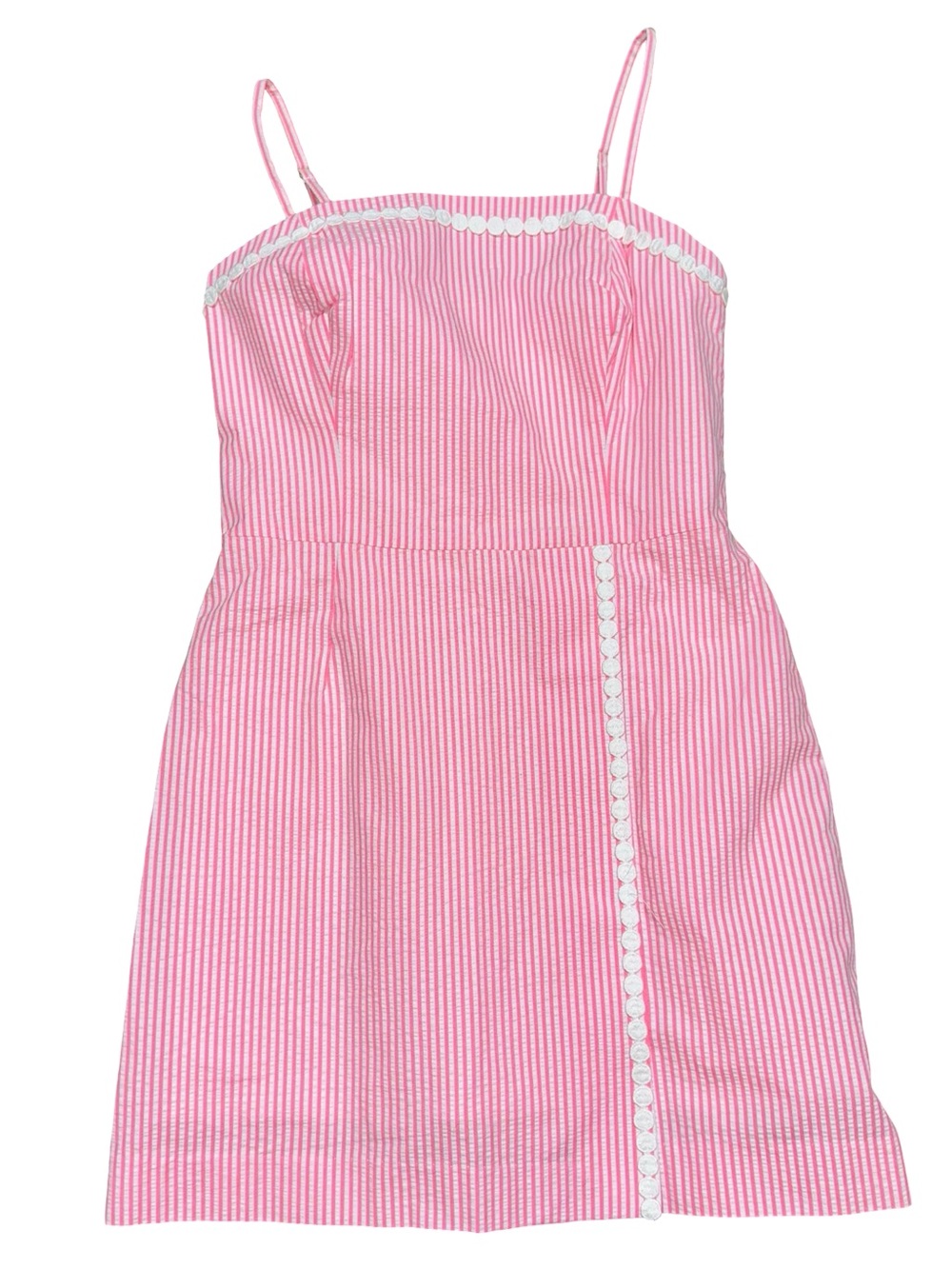 Lilly Pulitzer Pink Women’s Sz 0 Pink White Cosmo Striped Spaghetti Jesse Romper